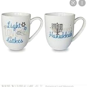 4 pc Mug set Happy Hanukkah love light latkes